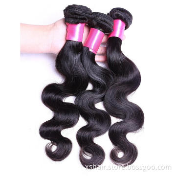 Unprocessed cuticle aligned human hair bundles raw virgin hair bundles brazilian body wave human hair weaves